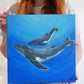 "Cetacean Love" Original Acrylic Painting on Canvas